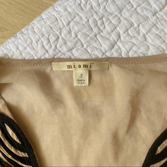 Miami cream and black sheer top - Picture 3 of 4